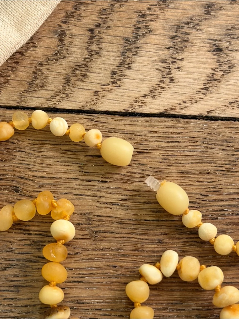 Kids Amber Teething Necklace - Honey Yellow